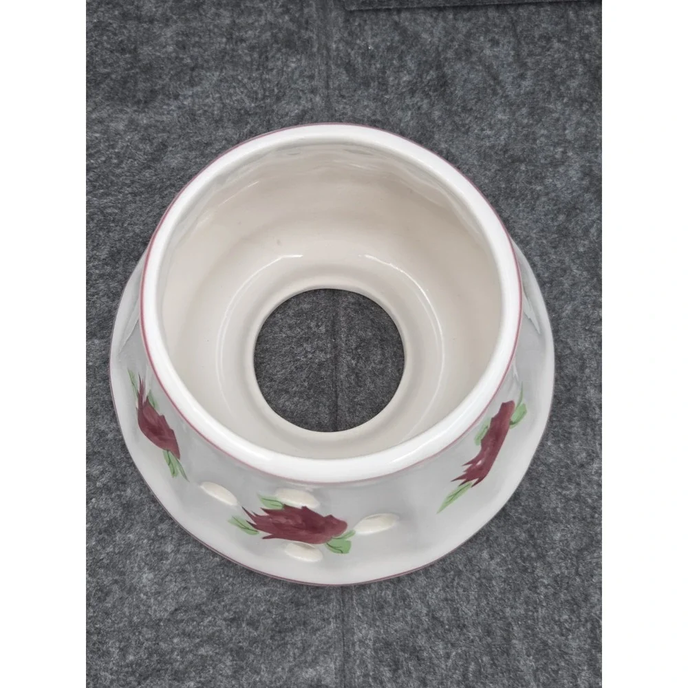 Levine Imports Ceramic Large Jar Candle Topper ROSE Cottage Core Candle Shade